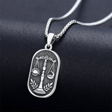 Sterling Silver Zodiac Sign Pendant Necklace