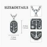 Sterling Silver Zodiac Sign Pendant Necklace