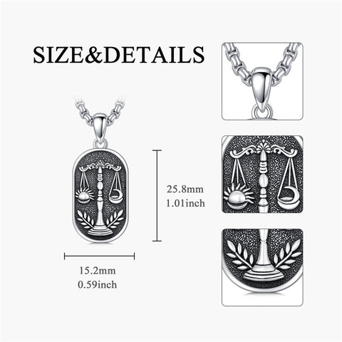 Sterling Silver Zodiac Sign Pendant Necklace