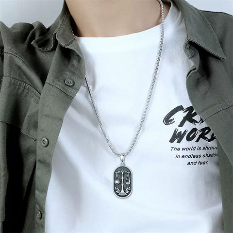 Sterling Silver Zodiac Sign Pendant Necklace