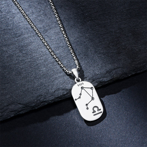 Sterling Silver Zodiac Sign Pendant Necklace
