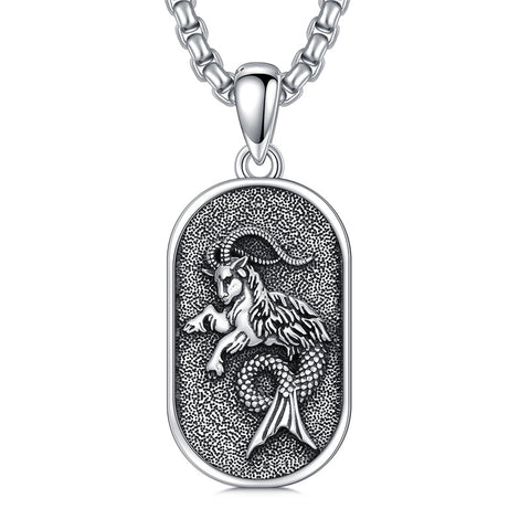 Sterling Silver Zodiac Sign Pendant Necklace