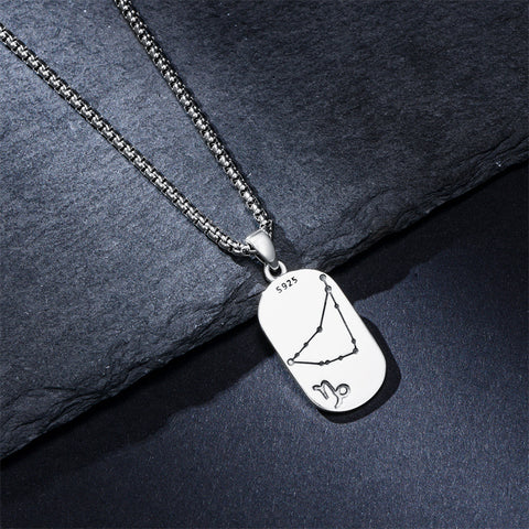Sterling Silver Zodiac Sign Pendant Necklace