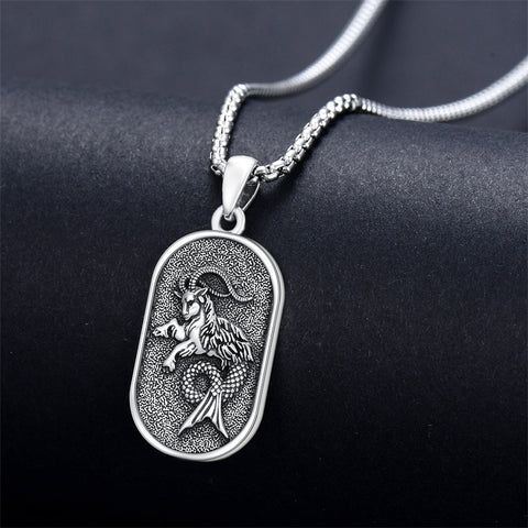 Sterling Silver Zodiac Sign Pendant Necklace