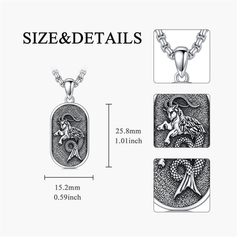 Sterling Silver Zodiac Sign Pendant Necklace