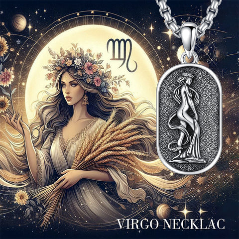 Sterling Silver Zodiac Sign Pendant Necklace