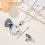 Sterling Silver Personalized Photo & Engraved Paw Print Urn Necklace for Ashes