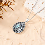 Sterling Silver Personalized Engraved Teardrop Moonstone Butterfly Birth Flower Pendant Necklace