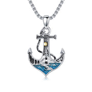 Sterling Silver Anchor Pendant Necklace