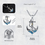 Sterling Silver Anchor Pendant Necklace