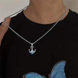 Sterling Silver Anchor Pendant Necklace