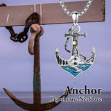 Sterling Silver Anchor Pendant Necklace