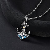 Sterling Silver Anchor Pendant Necklace