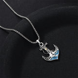 Sterling Silver Anchor Pendant Necklace