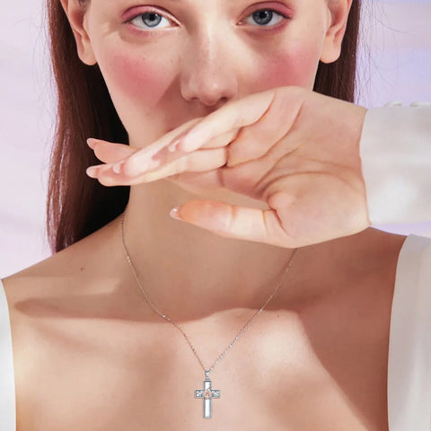 Sterling Silver Cross Flute Gymnastics Violin Piano Cello Pendant Necklace Cross Jewelry Birthday Christmas Gift