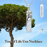 Sterling Silver  Opal Personalized Engraved Bar Pet  Butterfly Dragonfly Tree of Life  Urn Necklace for Ashes