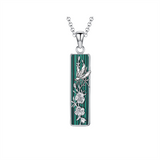 Sterling Silver Hummingbird Urn Necklace for Ashes
