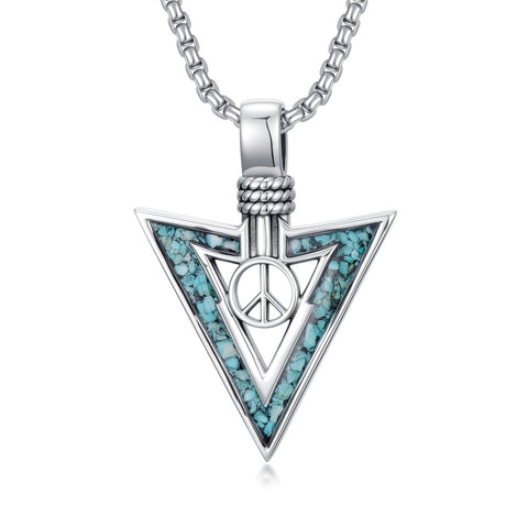 Sterling Silver Cross Celtic Knot Yin Yang Peace Sign Arrowhead Pendant  Necklace