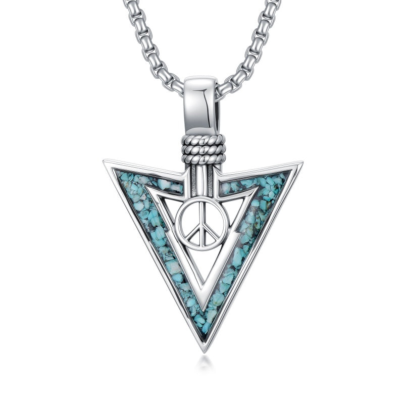 Sterling Silver Cross Celtic Knot Yin Yang Peace Sign Arrowhead Pendant  Necklace