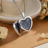 Sterling Silver Butterfly Heart Birth Flower Photo Locket Pendant Necklace for Women Birthday Christmas  Gifts