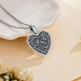 Sterling Silver Butterfly Heart Birth Flower Photo Locket Pendant Necklace for Women Birthday Christmas  Gifts