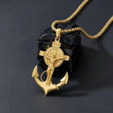 14K Gold Plated Religious Amulet  Cross Pendant Necklace