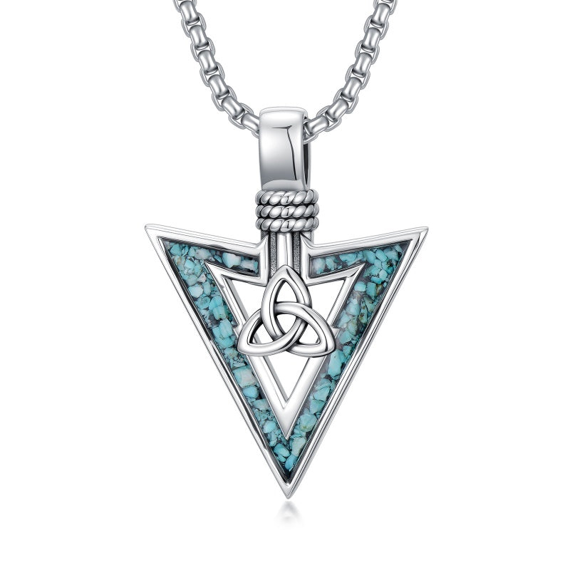 Sterling Silver Cross Celtic Knot Yin Yang Peace Sign Arrowhead Pendant  Necklace