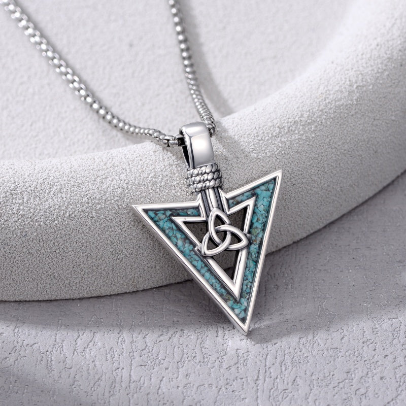 Sterling Silver Cross Celtic Knot Yin Yang Peace Sign Arrowhead Pendant  Necklace