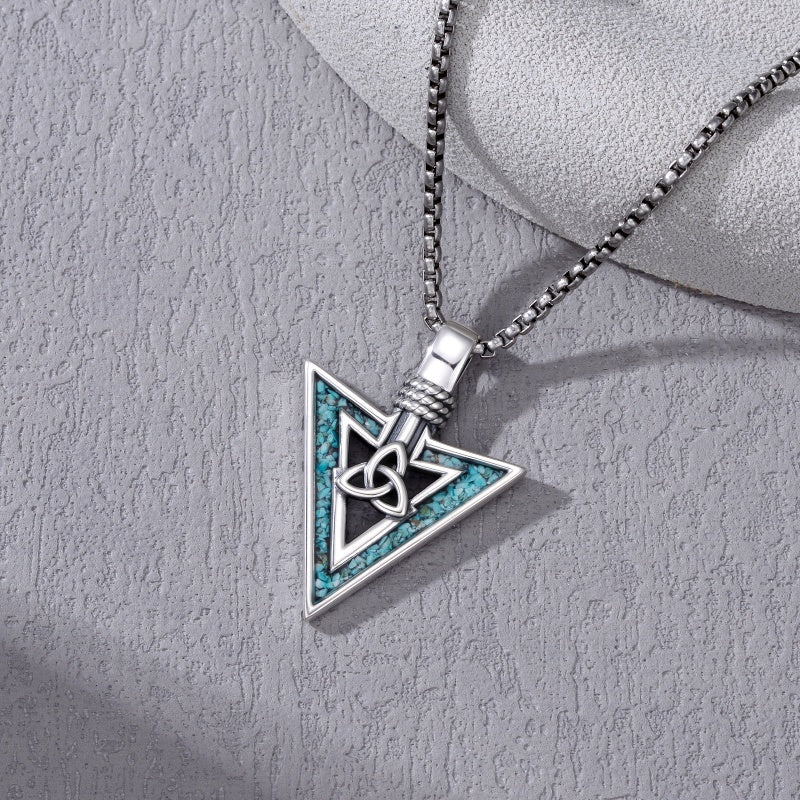 Sterling Silver Cross Celtic Knot Yin Yang Peace Sign Arrowhead Pendant  Necklace
