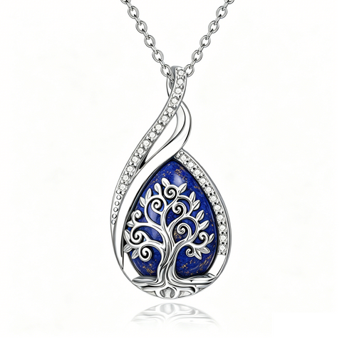 Sterling Silver Lapis Lazuli Black Onyx Moonstone Moss Agate Turquoise Butterfly Dragonfly Hummingbird  Pendant Necklace