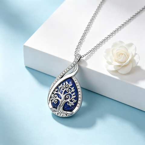 Sterling Silver Lapis Lazuli Black Onyx Moonstone Moss Agate Turquoise Butterfly Dragonfly Hummingbird  Pendant Necklace