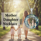Sterling Silver  Crystal Tree of Life Mother Daughter Father Daughter Sisters Friends Pendant Necklace for Women