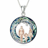 Sterling Silver  Crystal Tree of Life Mother Daughter Father Daughter Sisters Friends Pendant Necklace for Women