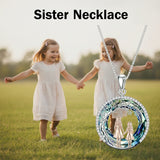 Sterling Silver  Crystal Tree of Life Mother Daughter Father Daughter Sisters Friends Pendant Necklace for Women