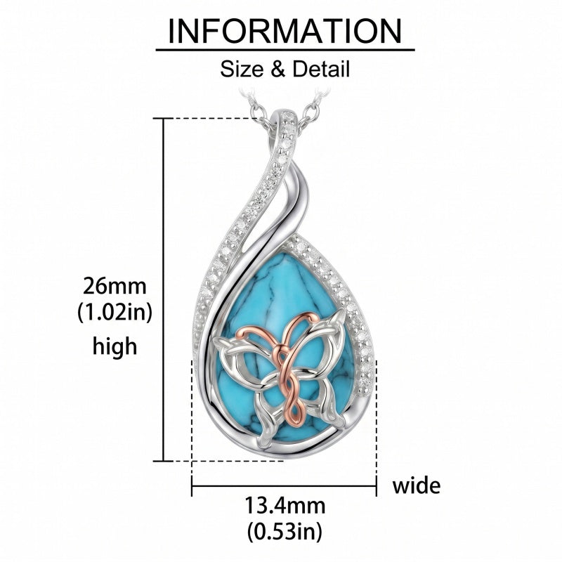 Sterling Silver Lapis Lazuli Black Onyx Moonstone Moss Agate Turquoise Butterfly Dragonfly Hummingbird  Pendant Necklace