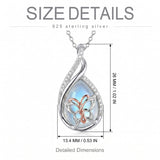 Sterling Silver Lapis Lazuli Black Onyx Moonstone Moss Agate Turquoise Butterfly Dragonfly Hummingbird  Pendant Necklace