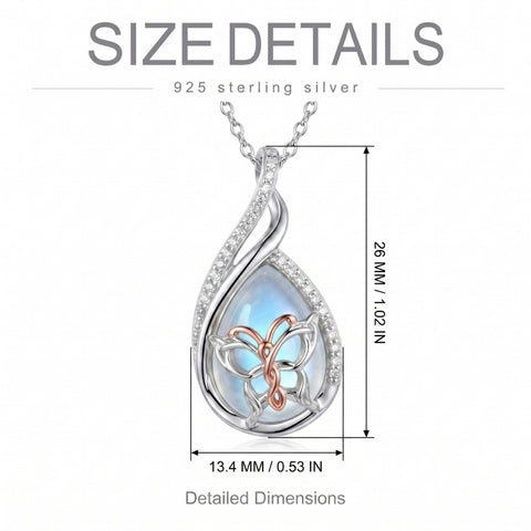 Sterling Silver Lapis Lazuli Black Onyx Moonstone Moss Agate Turquoise Butterfly Dragonfly Hummingbird  Pendant Necklace