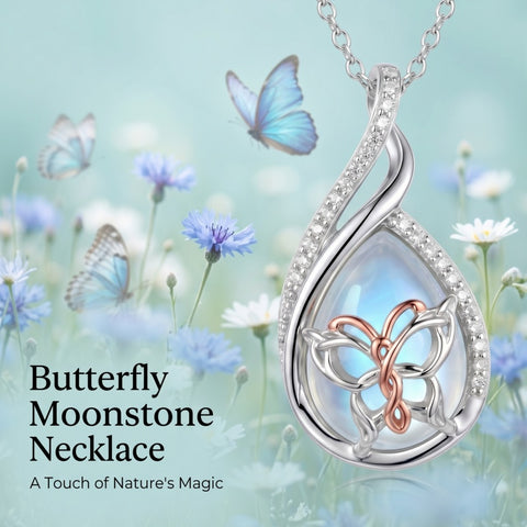 Sterling Silver Lapis Lazuli Black Onyx Moonstone Moss Agate Turquoise Butterfly Dragonfly Hummingbird  Pendant Necklace