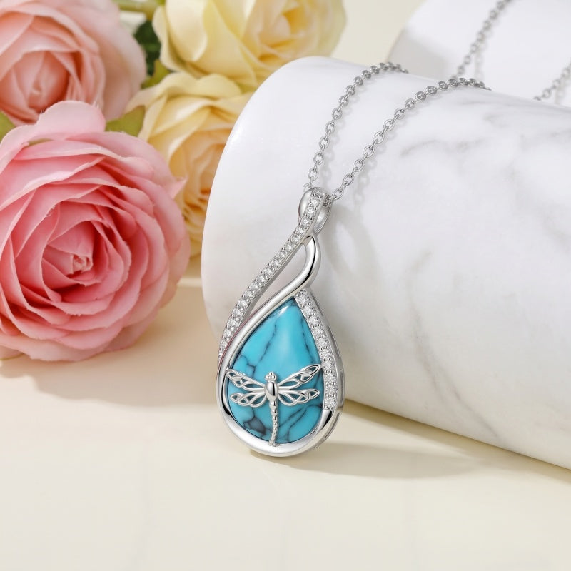 Sterling Silver Lapis Lazuli Black Onyx Moonstone Moss Agate Turquoise Butterfly Dragonfly Hummingbird  Pendant Necklace