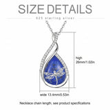 Sterling Silver Lapis Lazuli Black Onyx Moonstone Moss Agate Turquoise Butterfly Dragonfly Hummingbird  Pendant Necklace