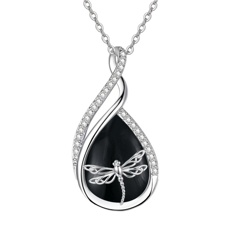 Sterling Silver Lapis Lazuli Black Onyx Moonstone Moss Agate Turquoise Butterfly Dragonfly Hummingbird  Pendant Necklace