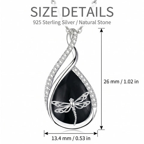 Sterling Silver Lapis Lazuli Black Onyx Moonstone Moss Agate Turquoise Butterfly Dragonfly Hummingbird  Pendant Necklace
