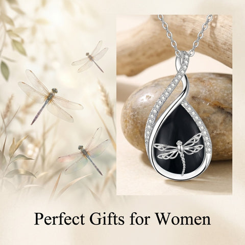 Sterling Silver Lapis Lazuli Black Onyx Moonstone Moss Agate Turquoise Butterfly Dragonfly Hummingbird  Pendant Necklace