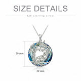 Sterling Silver Crystal  Hippo Elephant Squirrel Otter Bear Tree of Life Pendant Necklace  Mother's Day Christmas Gifts
