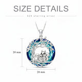 Sterling Silver Crystal  Hippo Elephant Squirrel Otter Bear Tree of Life Pendant Necklace  Mother's Day Christmas Gifts
