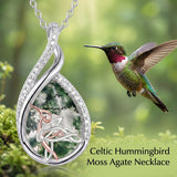 Sterling Silver Lapis Lazuli Black Onyx Moonstone Moss Agate Turquoise Butterfly Dragonfly Hummingbird  Pendant Necklace
