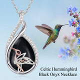 Sterling Silver Lapis Lazuli Black Onyx Moonstone Moss Agate Turquoise Butterfly Dragonfly Hummingbird  Pendant Necklace