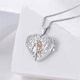 Sterling Silver Personalized Photo Abalone Shell Turquoise Malachite Father Daughter Pendant Necklace