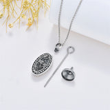Sterling Silver Personalized Engraved Birth Flower Urn Necklace for Ashes