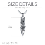 Sterling Silver Bullet Butterfly Rose Dragon Eagle Jesus Urn Necklace for Ashes